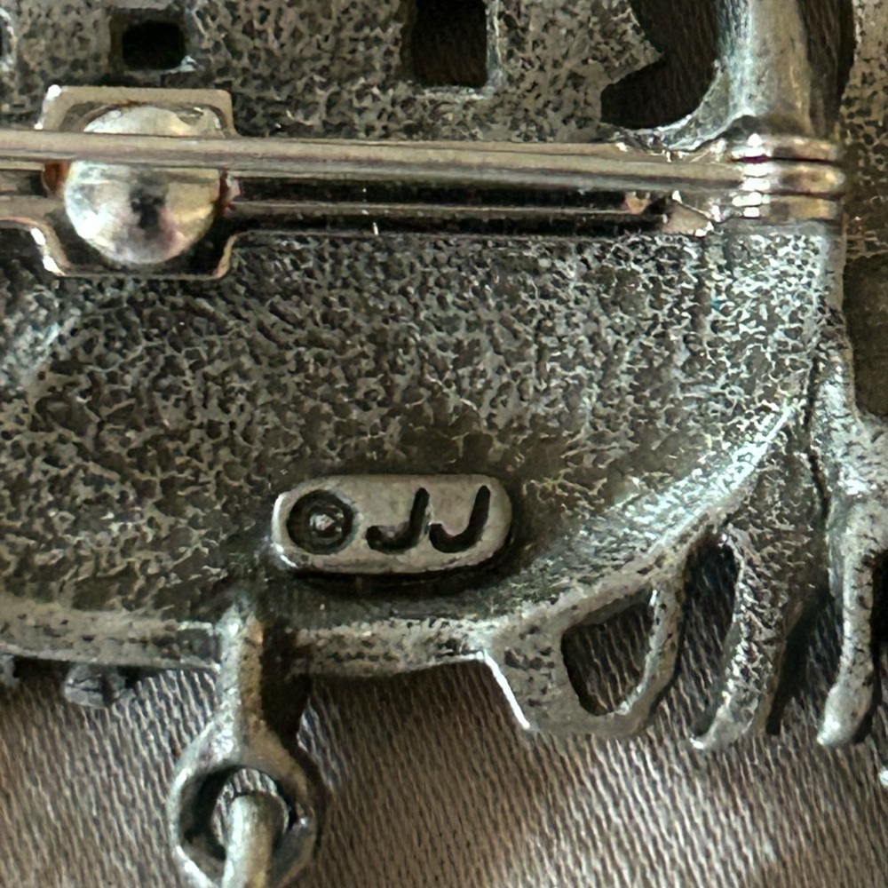 JJ Noah's Ark Brooch Pin Pewter Silver Color - Picture 9 of 11